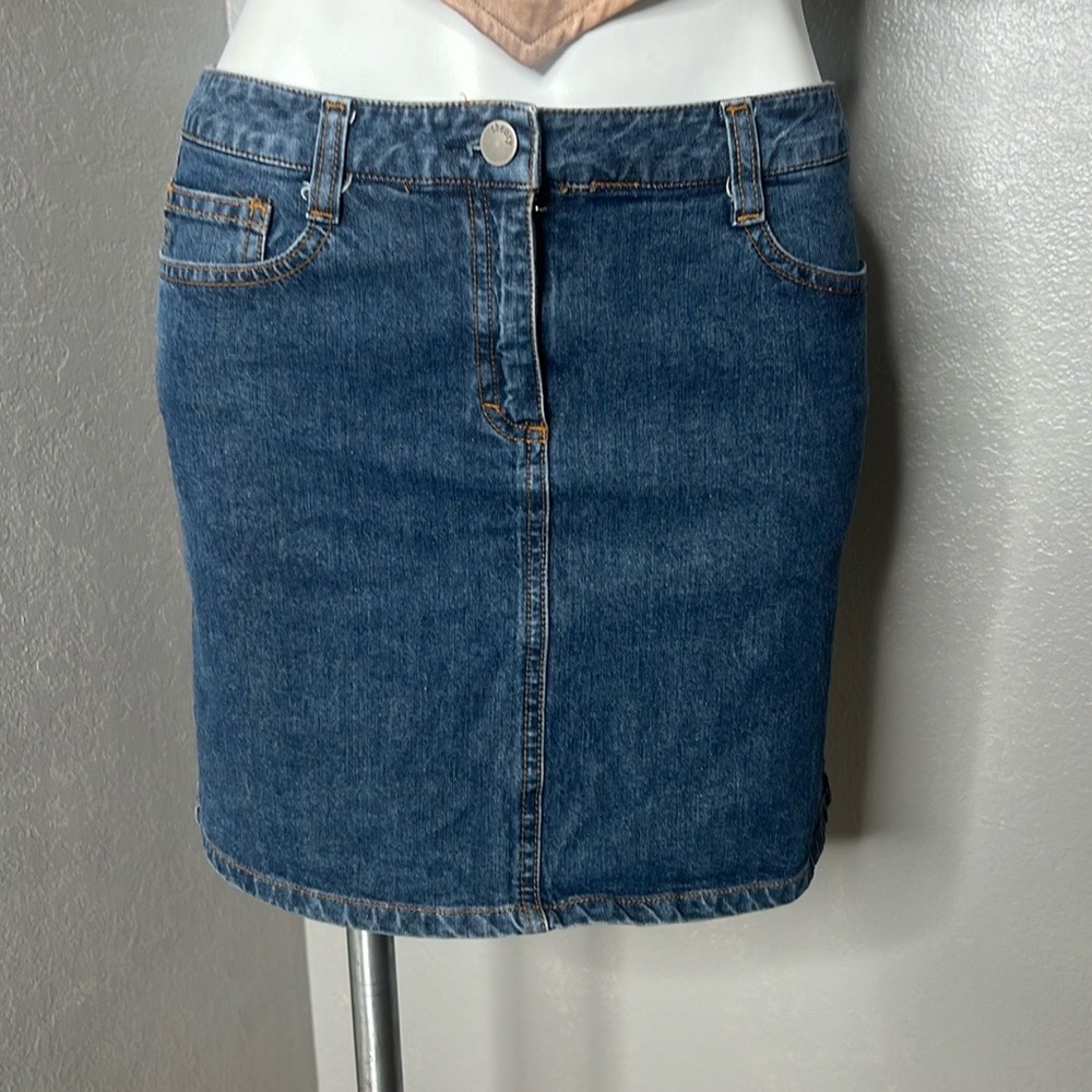 Pre-owned Theory Denim Blue Skirt size 8